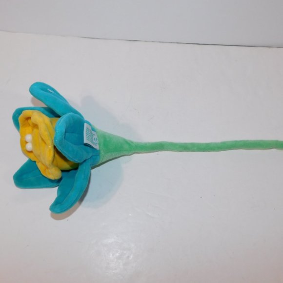 Funny Friends Soft Sculpture Daffodil Flower New with Tag Blue Yellow Plush - Picture 4 of 8